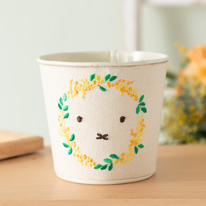 Flower Miffy 刺繍ブリキ缶 ミモザ | ミッフィーのお花屋さん Flower Miffy