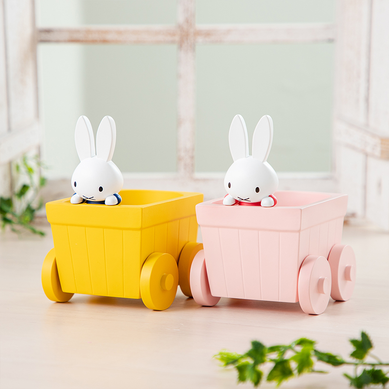 Flower Miffy はなぐるまミニポット ピンク | ミッフィーのお花屋さん