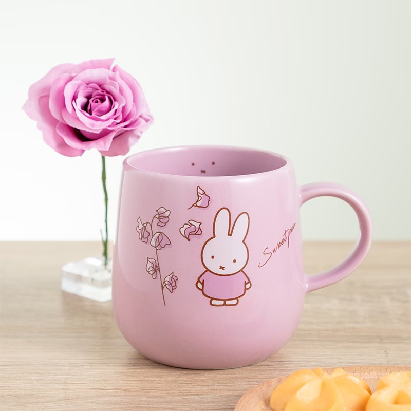 Flower Miffy バースデーフラワーマグカップ スイートピー アート