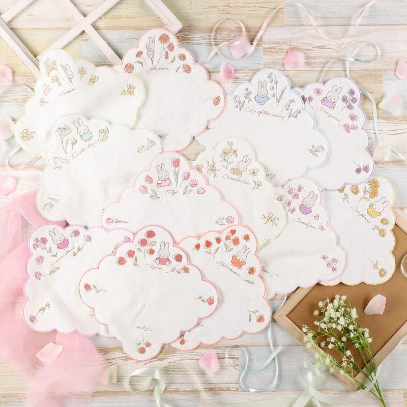 Flower Miffy バースデーフラワーミニタオル オリエンタルリリー