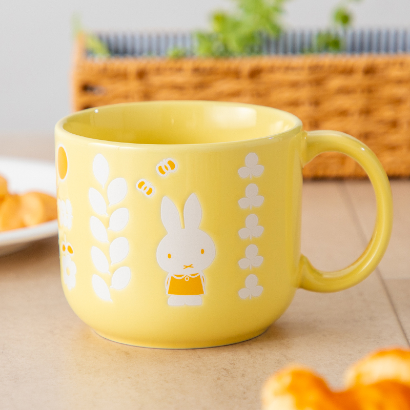 Flower Miffy エンボスマグカップ イエロー アートフラワーセット