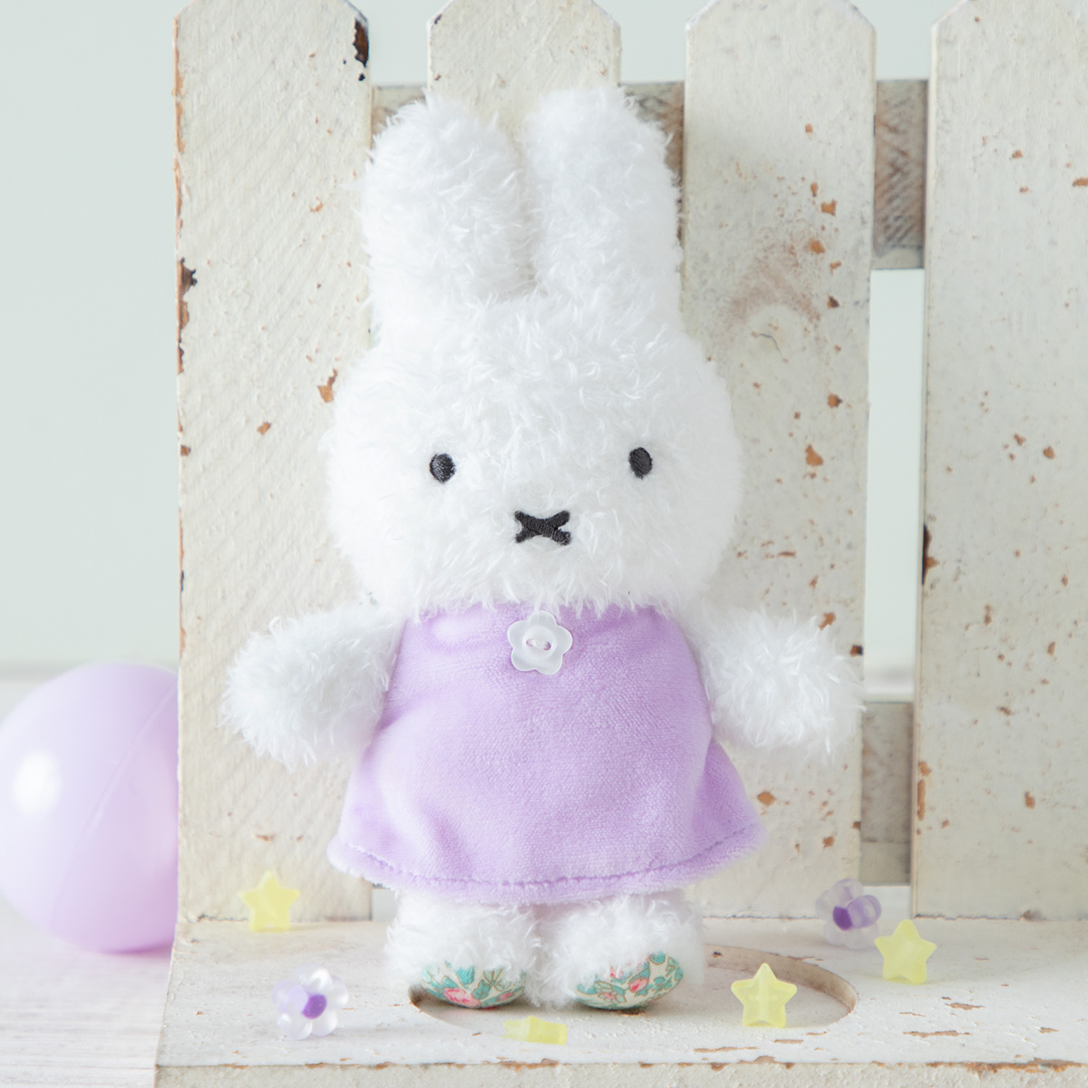 Flower Miffy ほわほわマスコット コスモスパープル アートフラワー