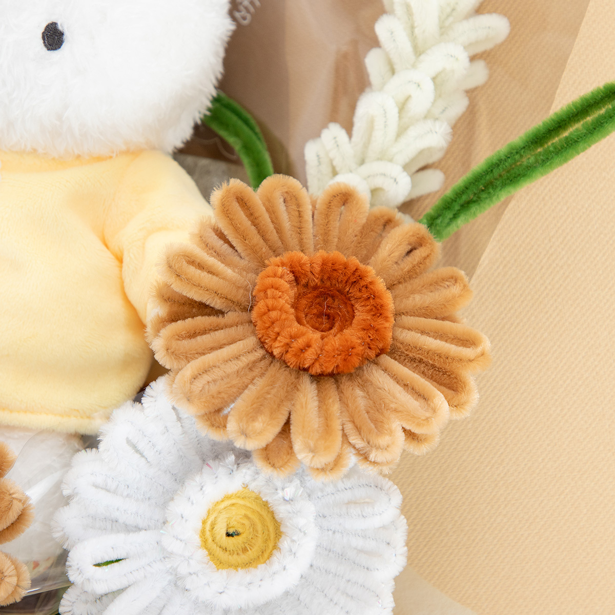 Flower Miffy ほわほわフラワーぬいぐるみブーケ ベージュ