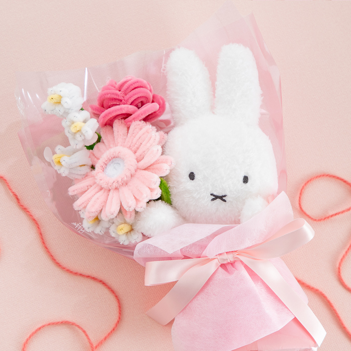 Flower Miffy ほわほわぬいぐるみブーケ ほわほわフラワー ピンク