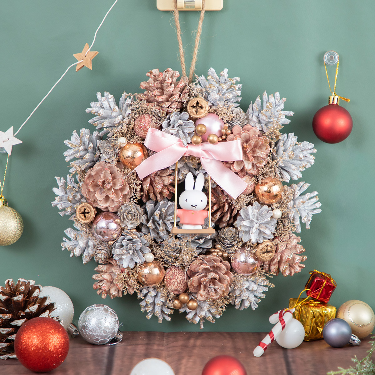 予約商品：クリスマス】Flower Miffy クリスマスリース ブランコ