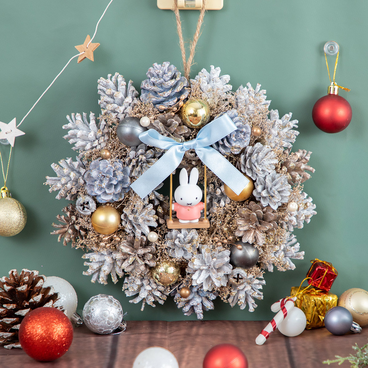 予約商品：クリスマス】Flower Miffy クリスマスリース ブランコ
