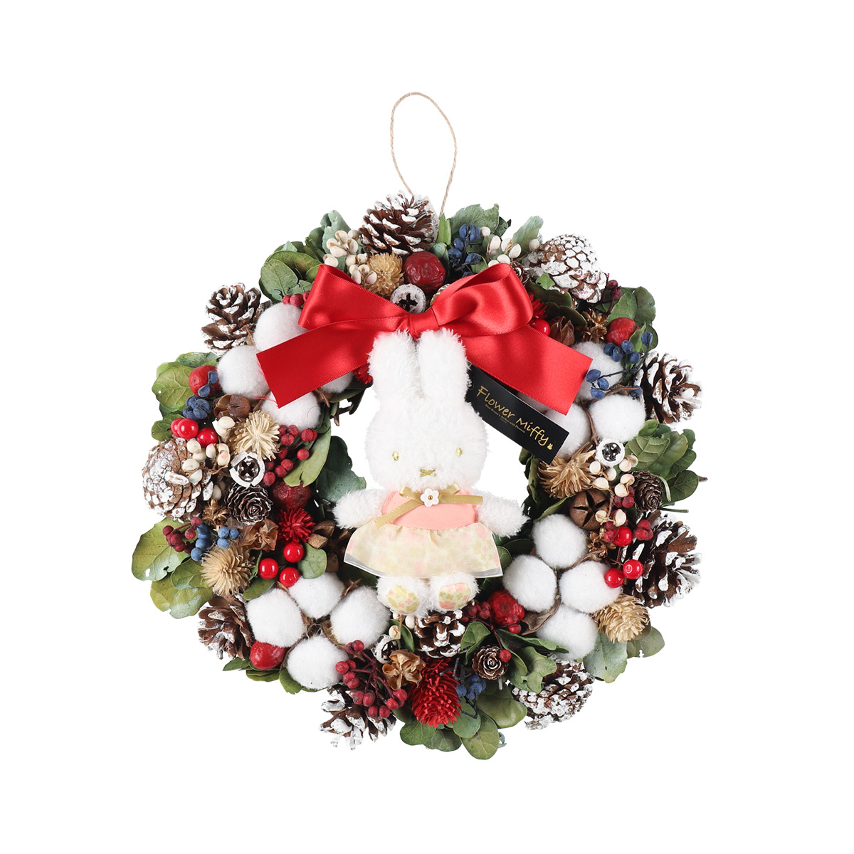 予約商品：クリスマス】Flower Miffy クリスマスリース ほわほわ