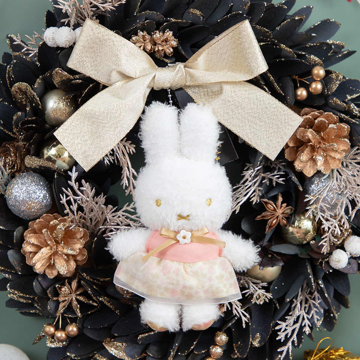 予約商品：クリスマス】Flower Miffy クリスマスリース ほわほわ