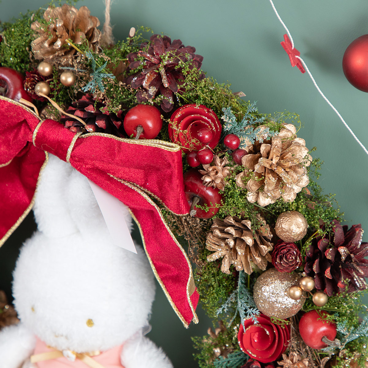 予約商品：クリスマス】Flower Miffy スペシャルリース ほわほわ