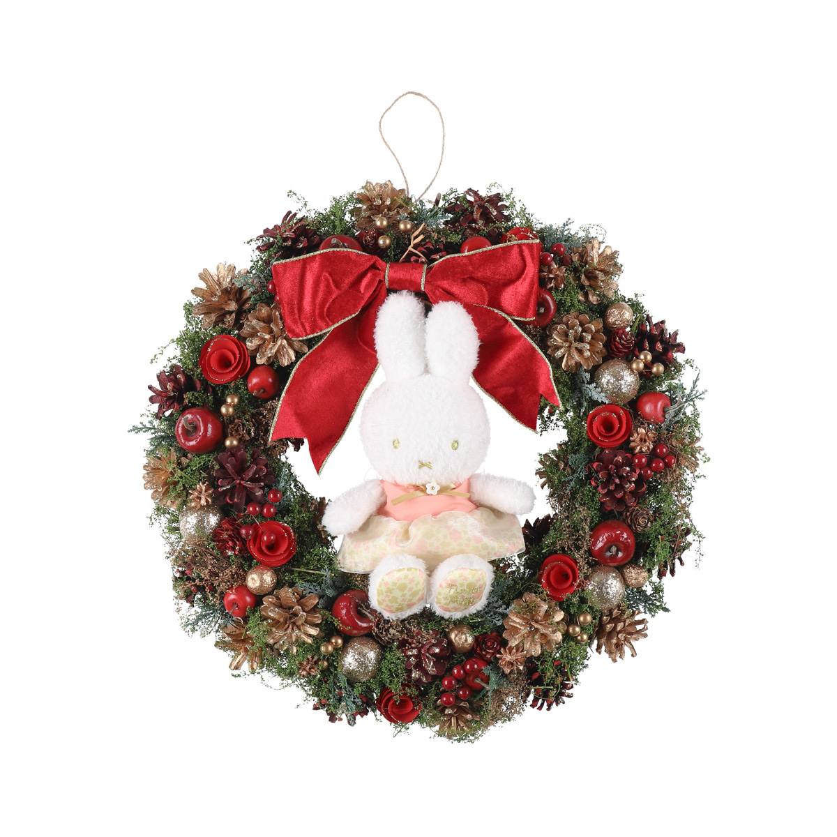 予約商品：クリスマス】Flower Miffy スペシャルリース ほわほわ