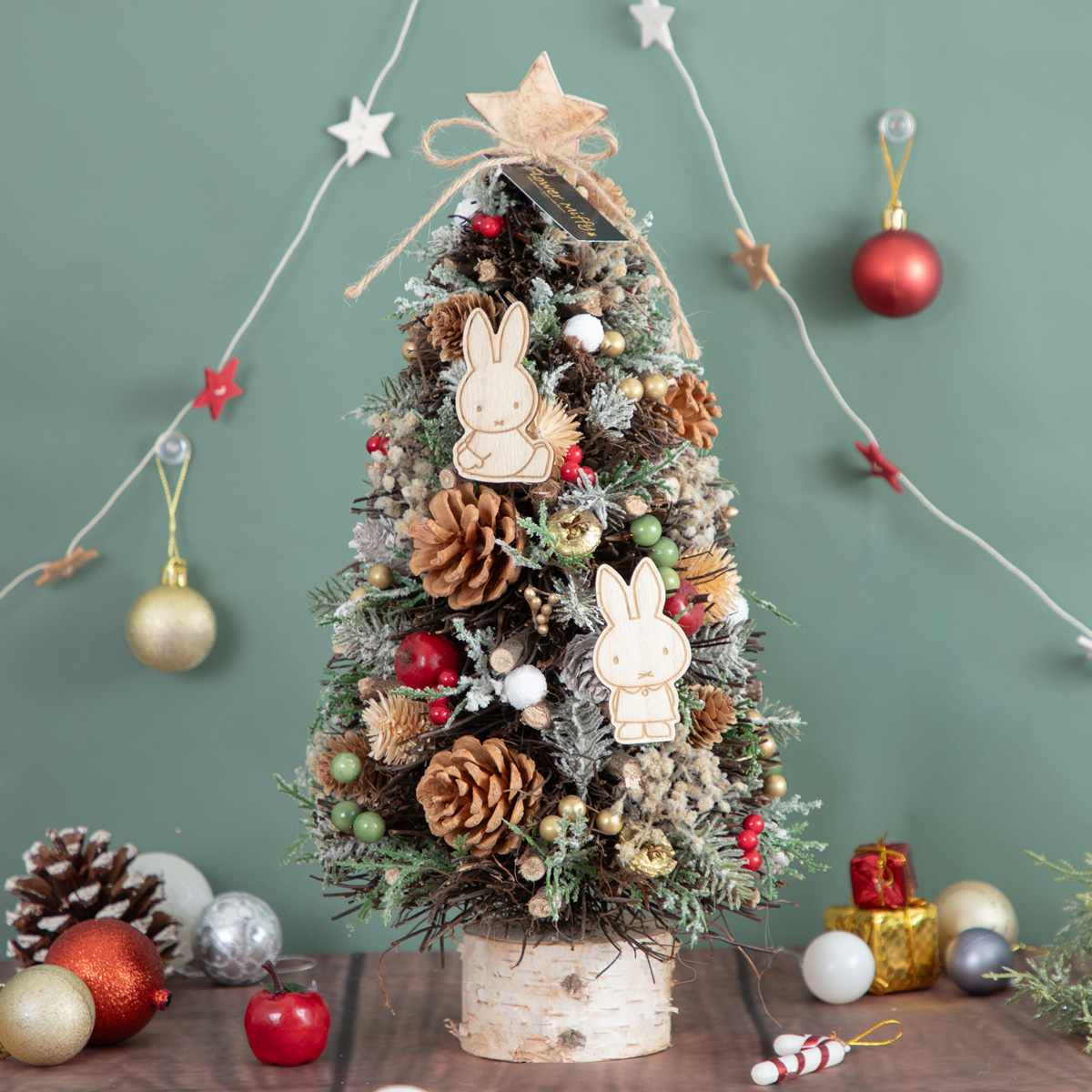 予約商品：クリスマス】Flower Miffy クリスマスツリーオブジェ