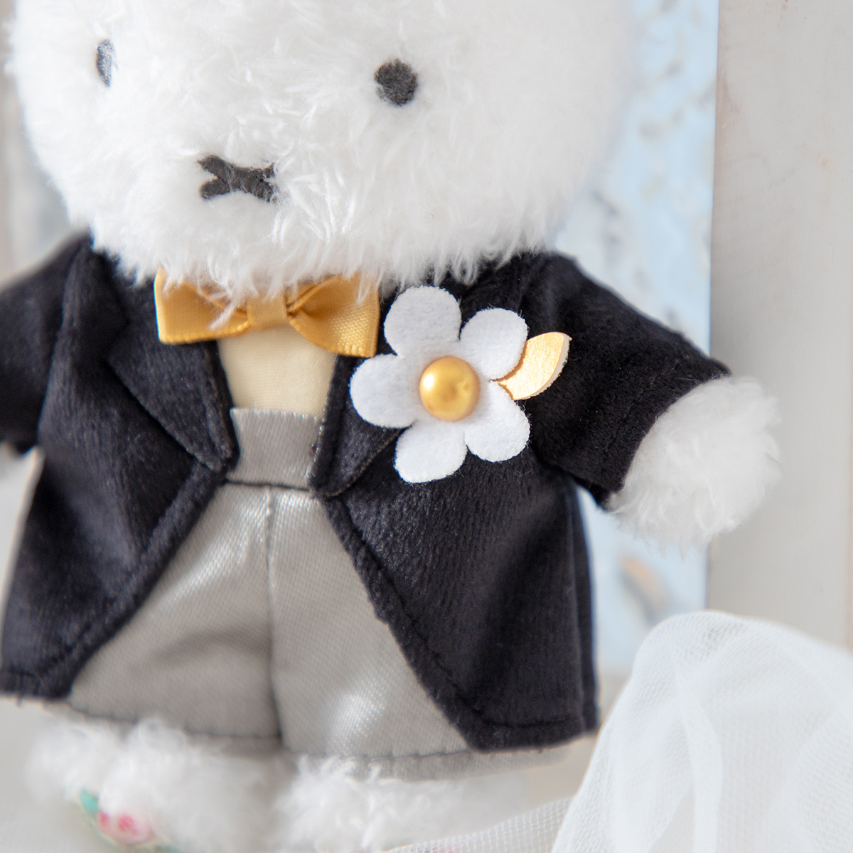 Flower Miffy ほわほわウェディングペアマスコット アートフラワー