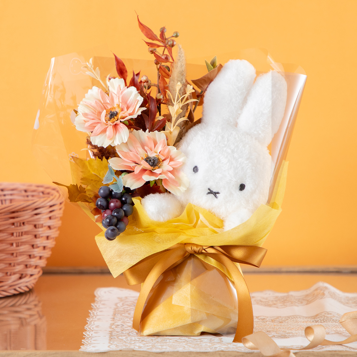 Flower Miffy ほわほわぬいぐるみブーケ オータム ミッフィー
