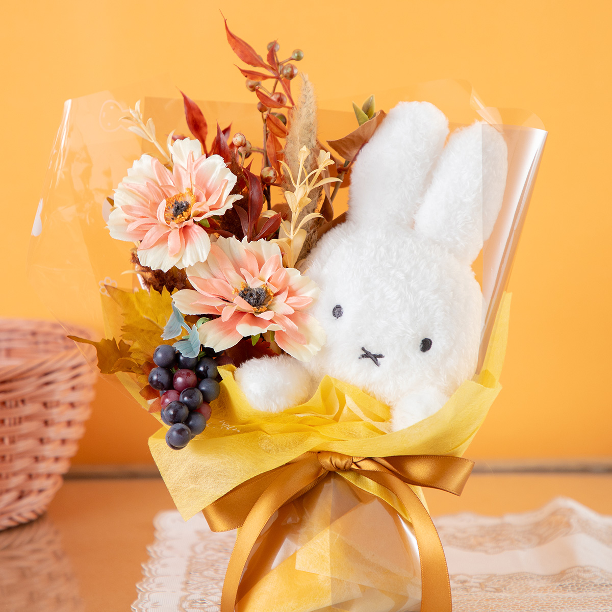 Flower Miffy ほわほわぬいぐるみブーケ オータム ミッフィー